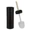Elle Décor Black & Gold Speckled Toilet Brush & Holder